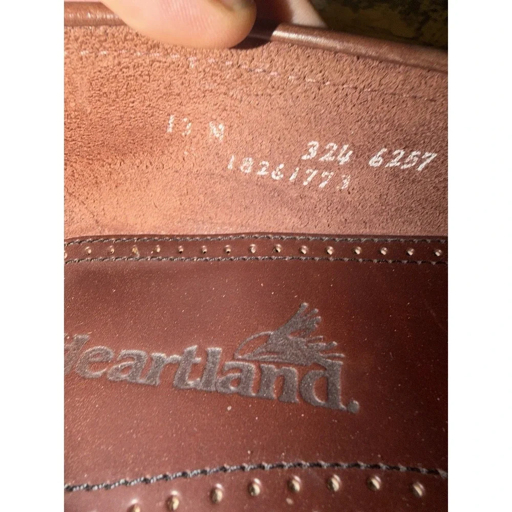 Heartland Leather Penny Loafer Men's‎ 13 Shoes Burgundy EUC